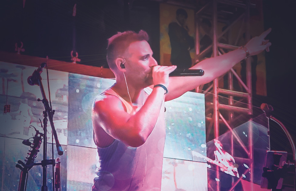 Sons of Stanley singer on stage